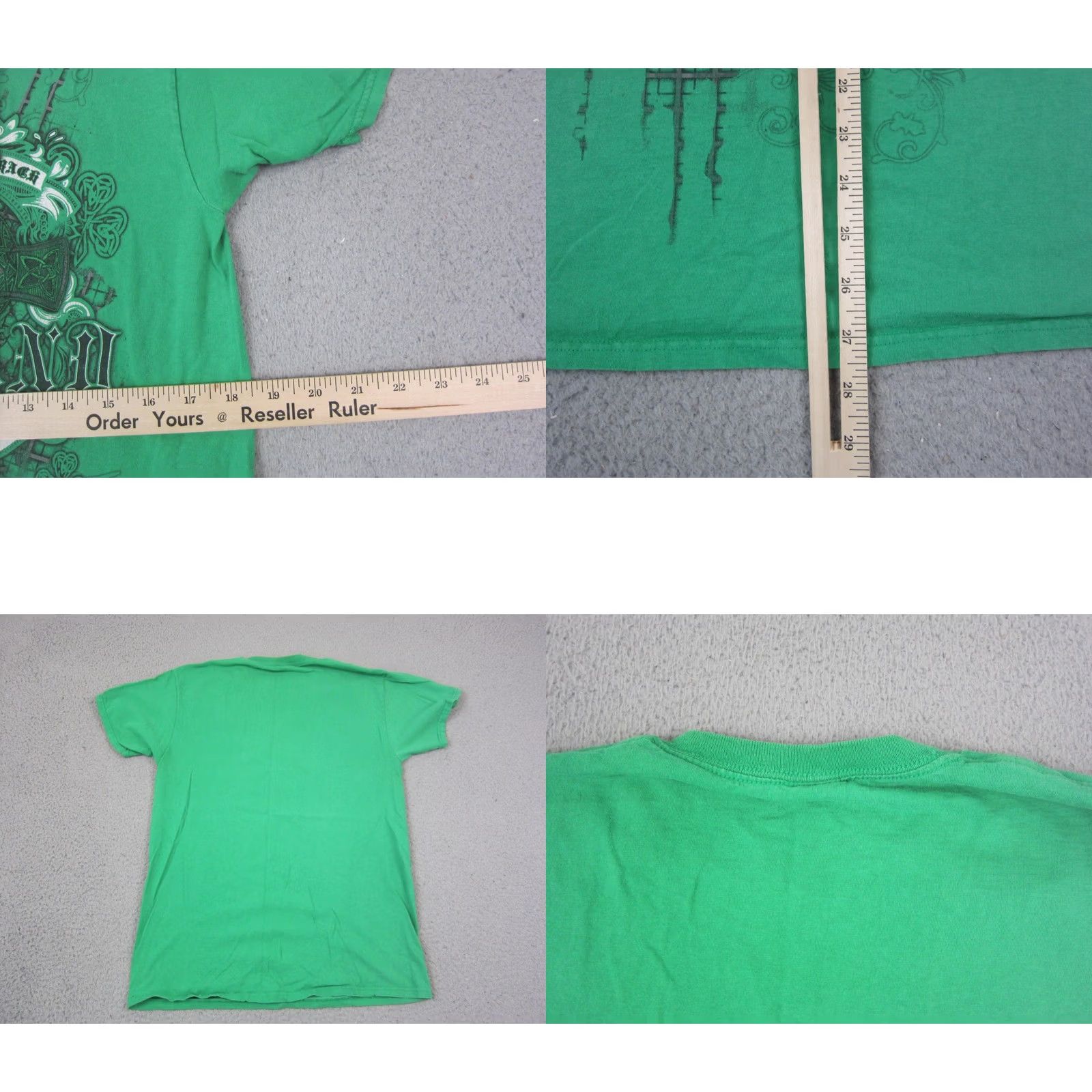 Fruit Of The Loom Vintage Ireland Shirt Adult Medium Green Celtic Cross Graphic Shamrock Tee Size US M / EU 48-50 / 2 - 8 Thumbnail