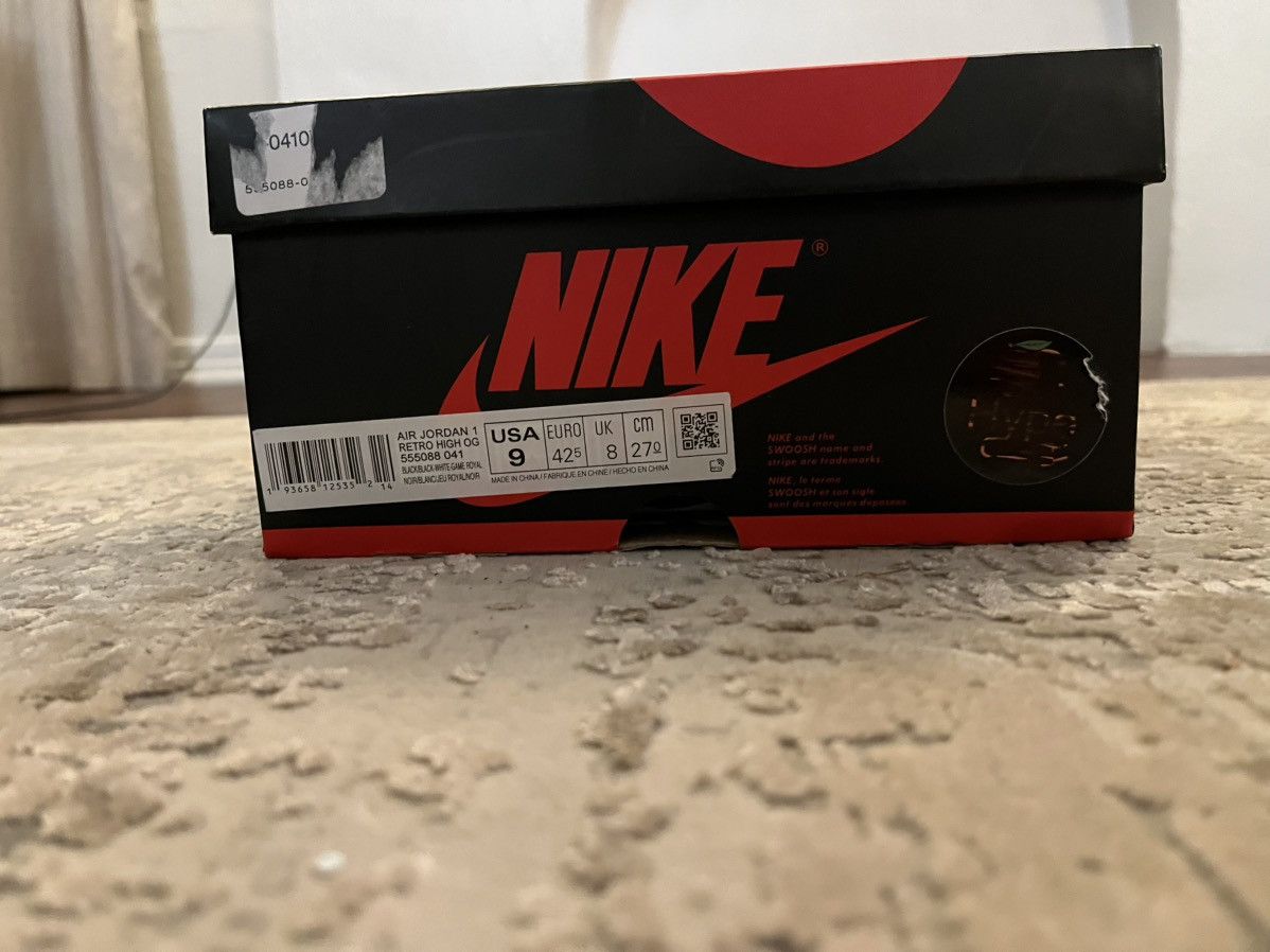 Jordan Brand Air Jordan 1 Retro High OG ‘Royal Toe’ 2020 Size US 9 / EU 42 - 13 Thumbnail