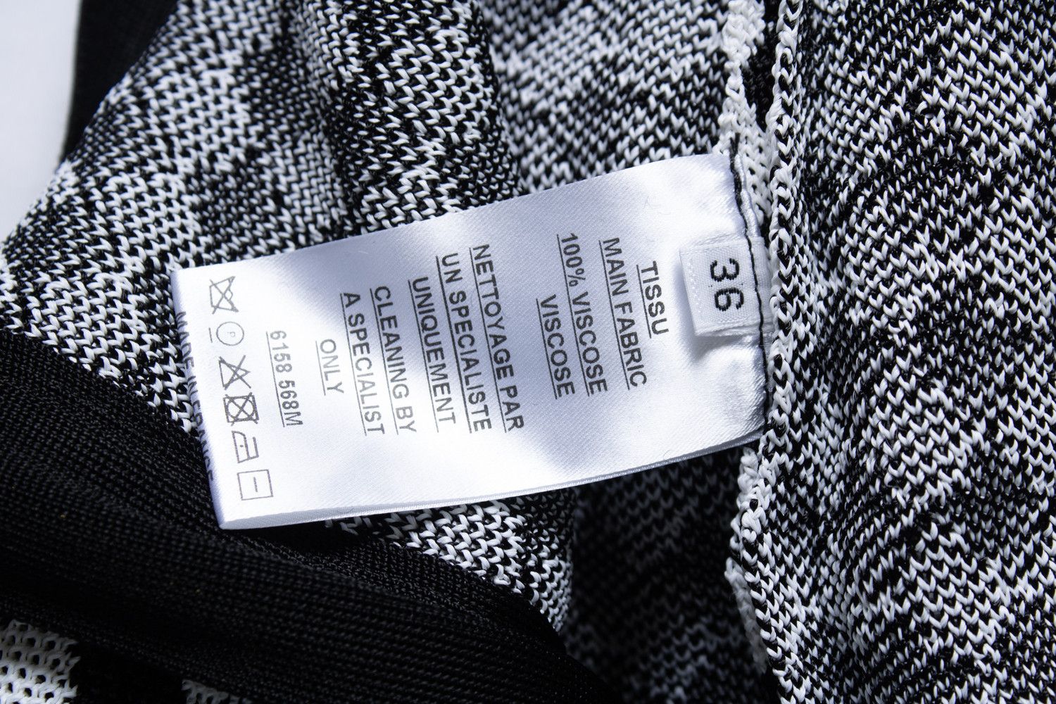 Balmain Balmain, checked knit dress in black and white Size XS / US 0-2 / IT 36-38 - 5 Thumbnail
