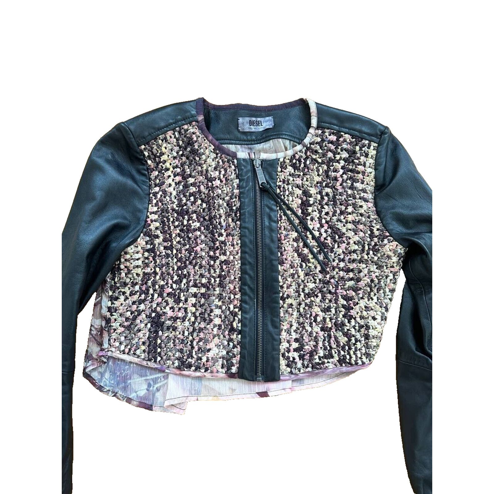 Diesel Diesel Women Leather Biker Jacket Lond Sleeve Size M A000610 Size M / US 6-8 / IT 42-44 - 3 Thumbnail