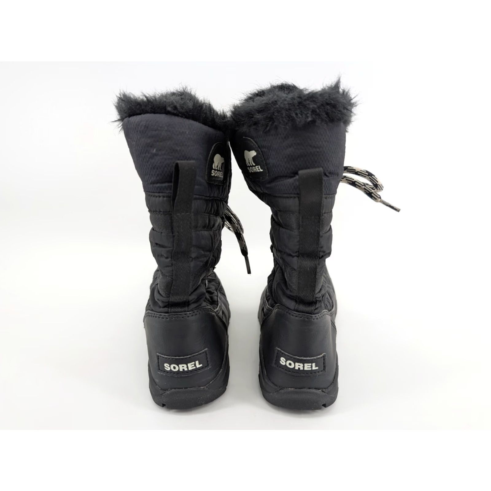 SOREL Sorel Womens Snow Boots Mid Calf Waterproof Insulated Lace Up Black Faux Fur Winter Outdoor Size 6.5 Size US 7 / IT 37 - 4 Thumbnail