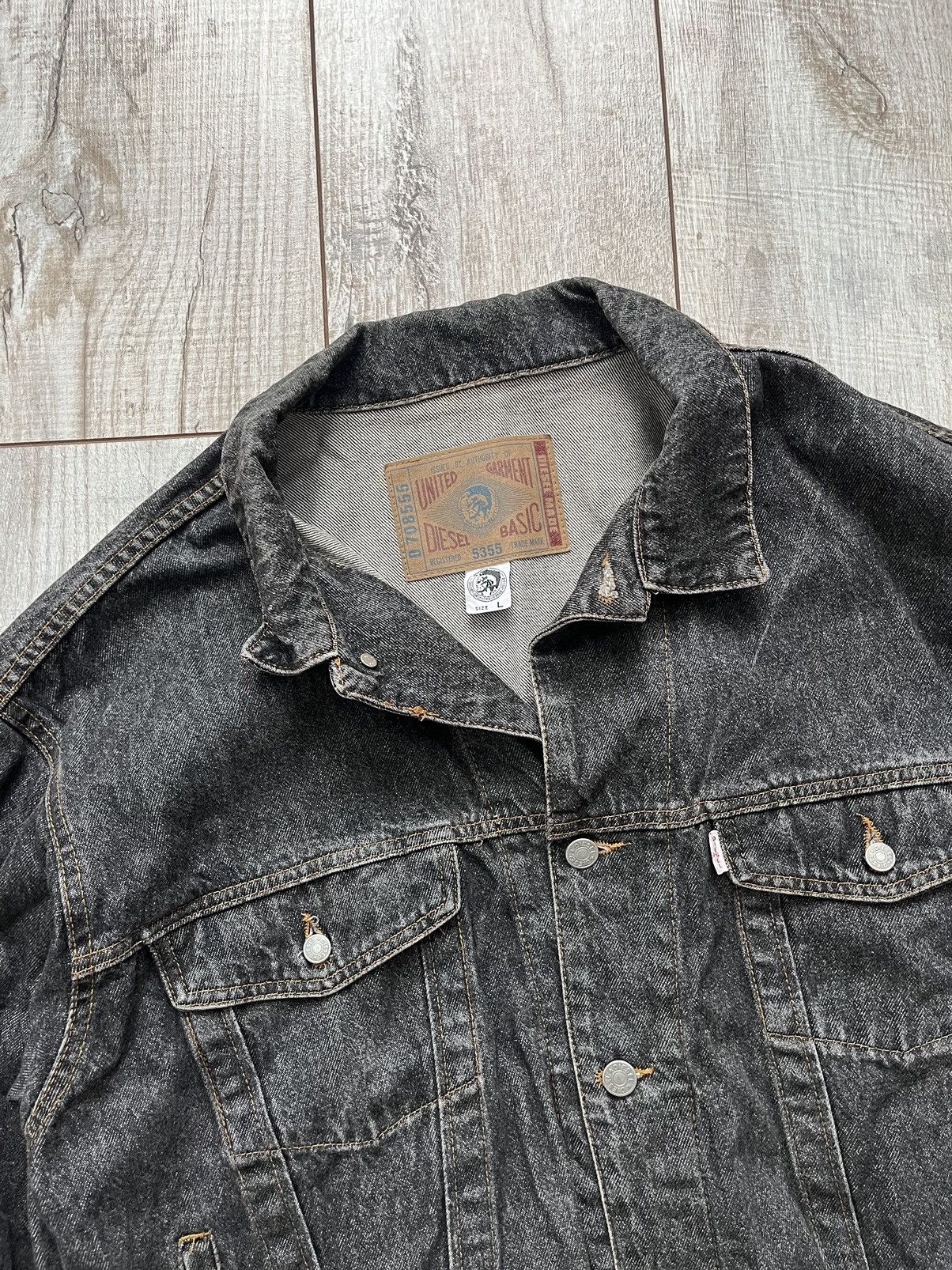 Diesel × Vintage Vintage 80s 90s Diesel Denim Jacket Size L men Size US L / EU 52-54 / 3 - 4 Thumbnail