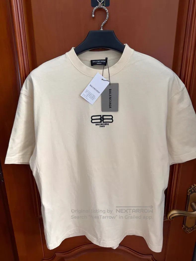 Balenciaga Balenciaga Double B Lock Embroidered Short Sleeve Size US S / EU 44-46 / 1 - 1 Thumbnail