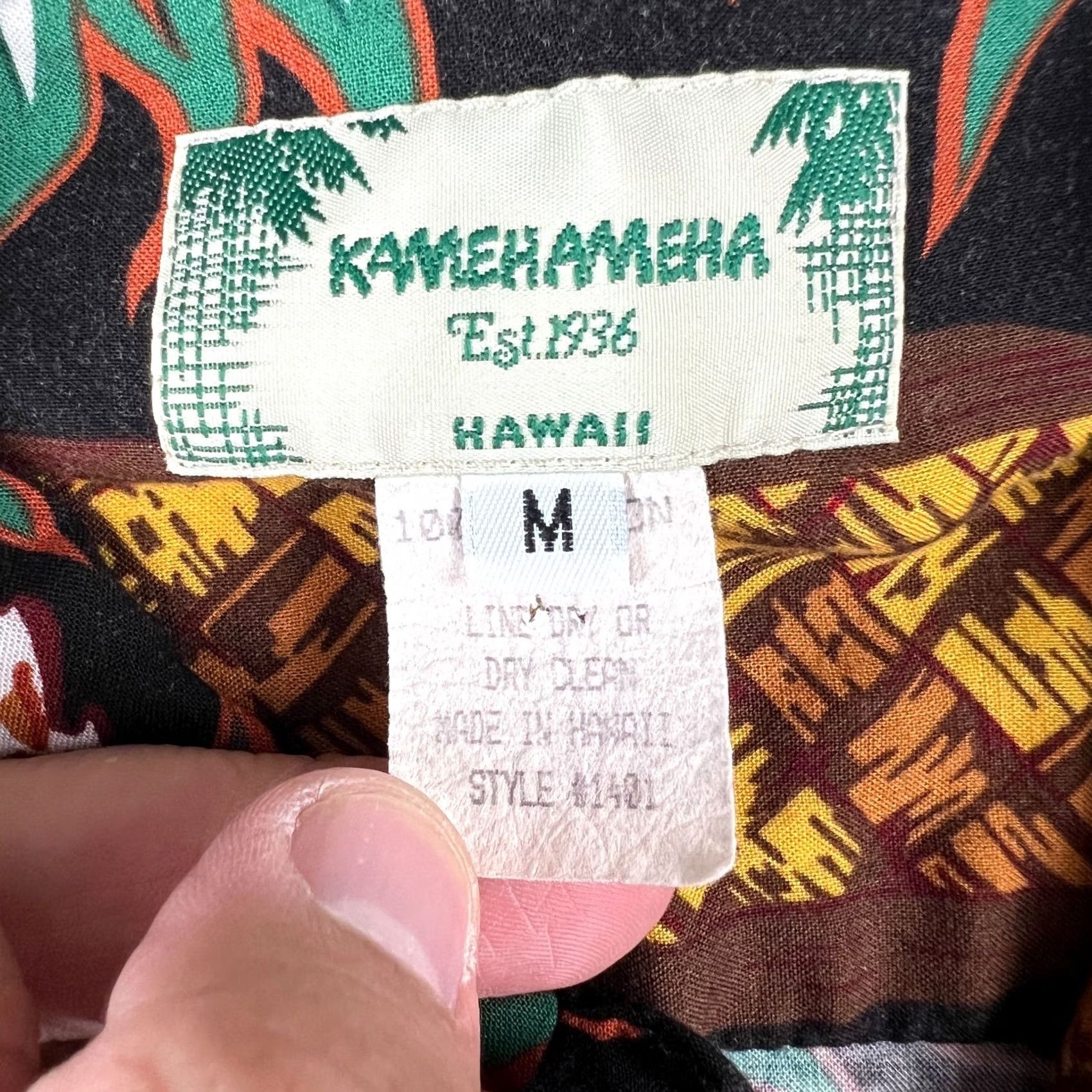 Vintage VINTAGE Kamehameha Hawaiian Shirt Medium Rayon Loop Camp Collar Aloha Pineapple Size US M / EU 48-50 / 2 - 3 Thumbnail