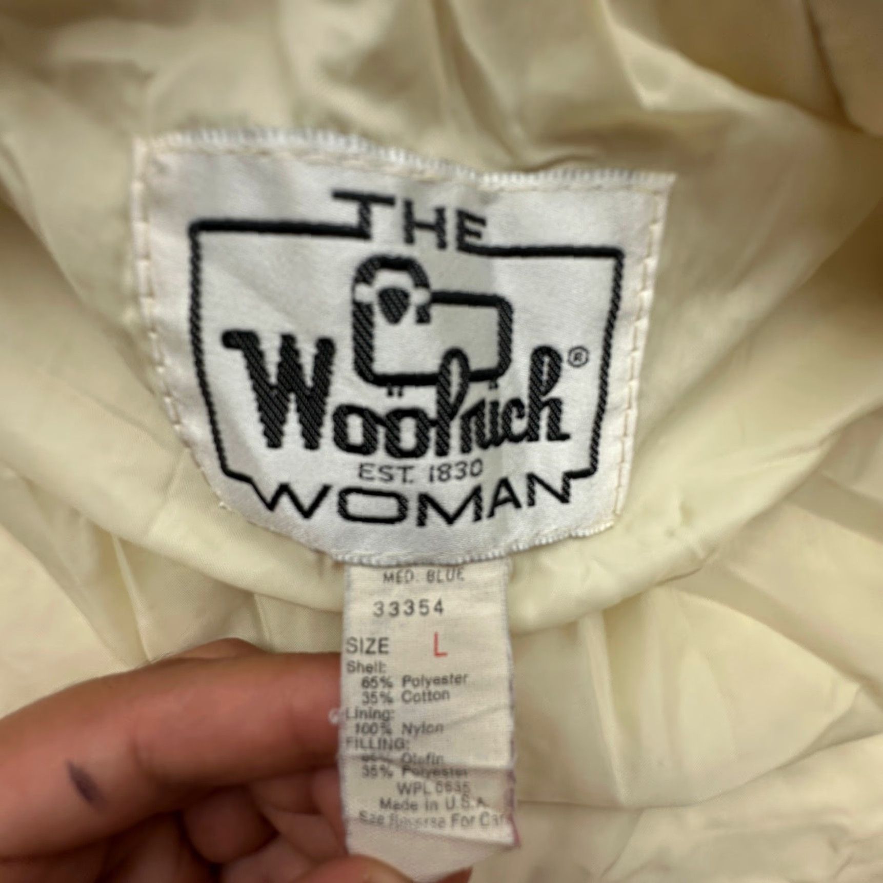 Vintage VINTAGE Woolrich Parka Hooded Jacket Womens Large Blue Pockets Jacket Coffin Long 90s 80s Mens Girls Womens Size L / US 10 / IT 46 - 2 Thumbnail