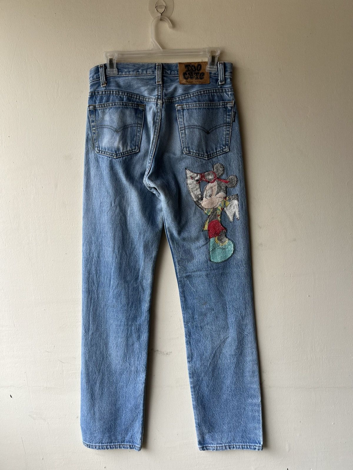 Levi's VTG 1992 Too Cute Disney X Levi’s 501 Patches Denim Jeans Size US 29 - 3 Thumbnail