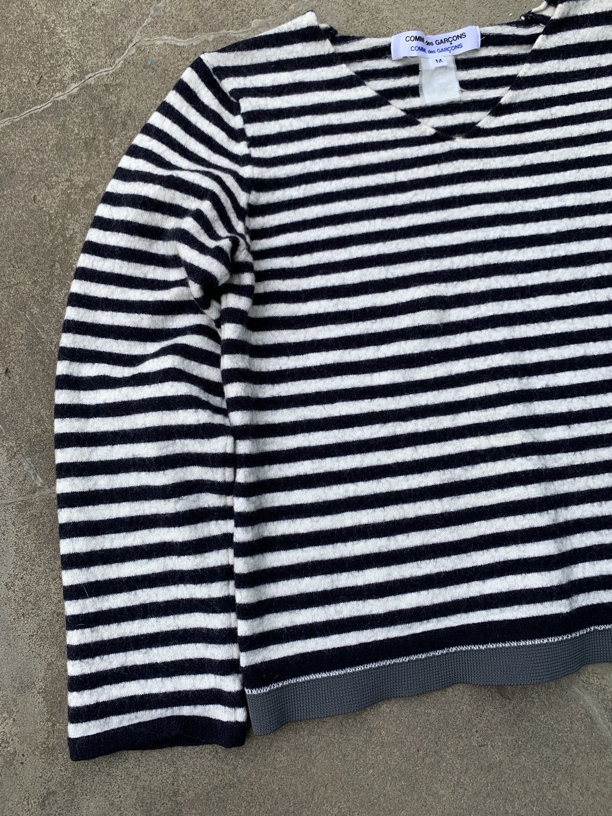 Comme des Garcons Archive Comme des Garcons Striped Wool Crop Sweater Size M / US 6-8 / IT 42-44 - 2 Thumbnail