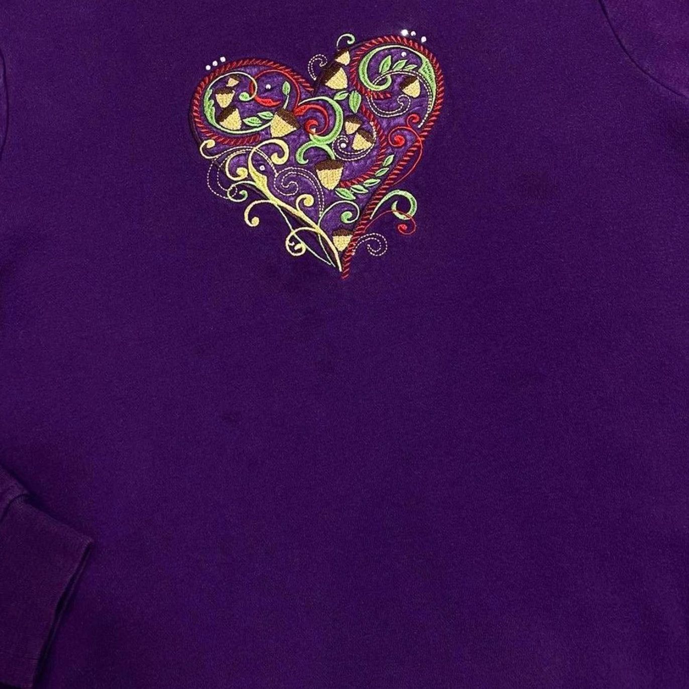 Vintage VINTAGE Breckenridge Embroidered Floral Heart Acorn Sweatshirt Women’s Small Size S / US 4 / IT 40 - 5 Thumbnail