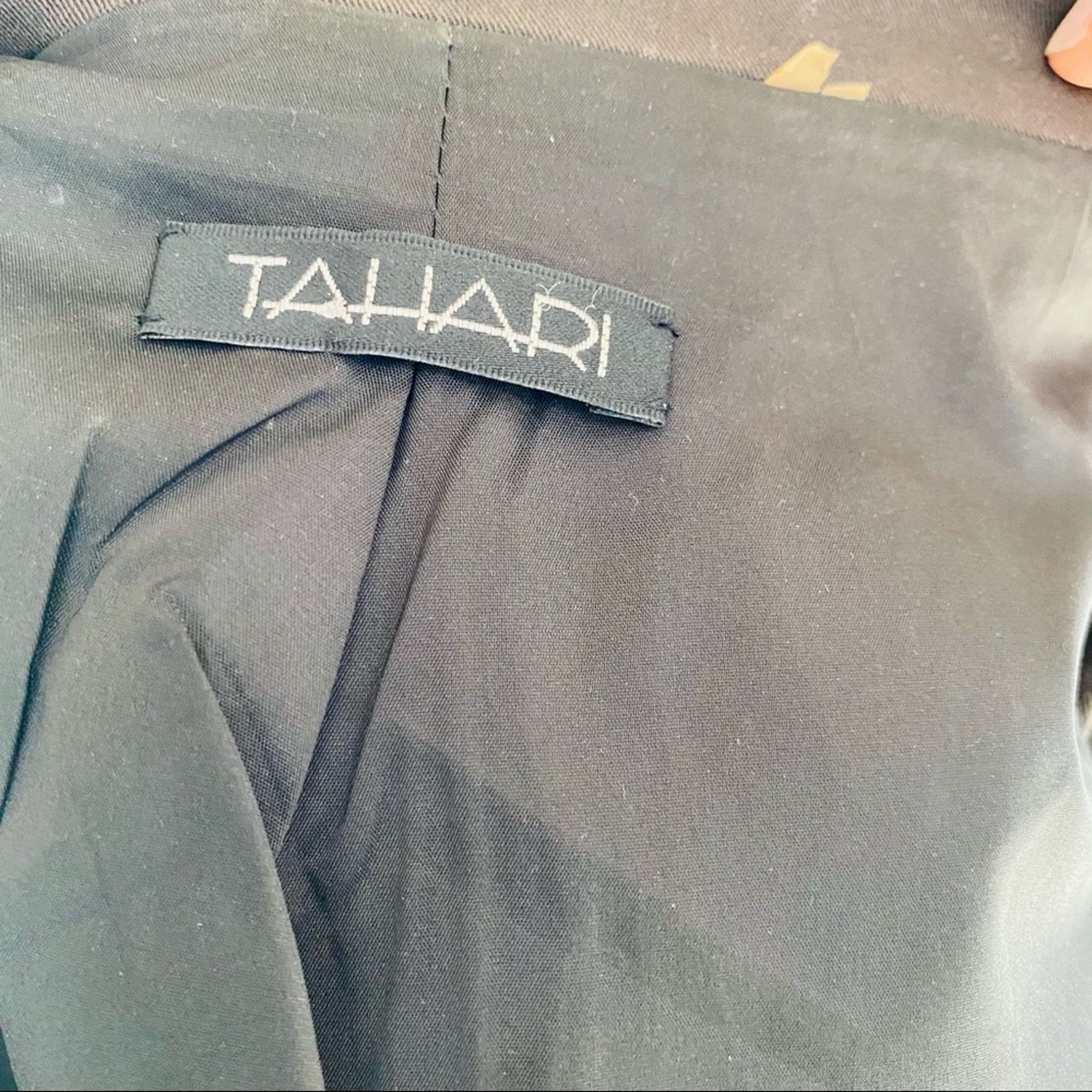 Elie Tahari TAHARI Black Button 3/4 Sleeve Work Jacket Blazer Belted Size M / US 6-8 / IT 42-44 - 3 Thumbnail