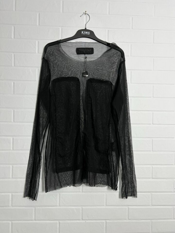 Rundholz RUNDHOLZ DIP Women's Top Blouse Mesh Black Cotton Size L Size L / US 10 / IT 46 - 1 Thumbnail