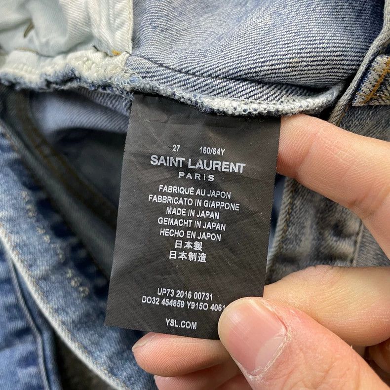 Saint Laurent Paris Saint Laurent Blue Sabotage Jeans 2504-Nextarrow Size US 27 - 5 Thumbnail