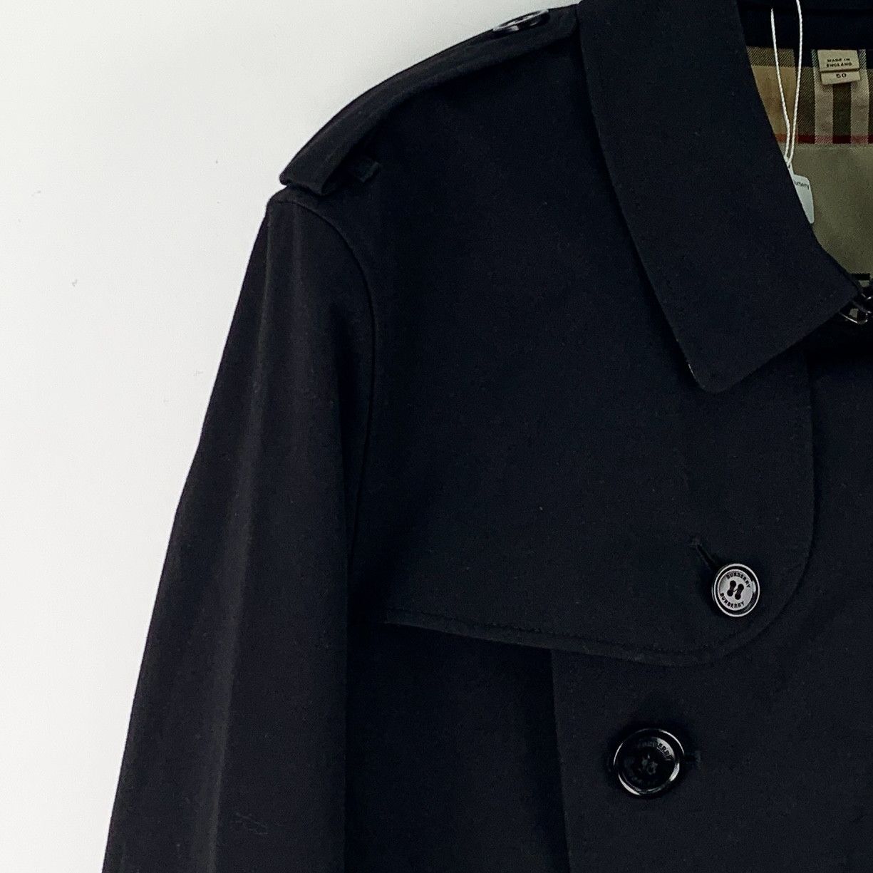 Burberry Burberry Belted Trench Coat Black (50) Size US M / EU 48-50 / 2 - 3 Thumbnail