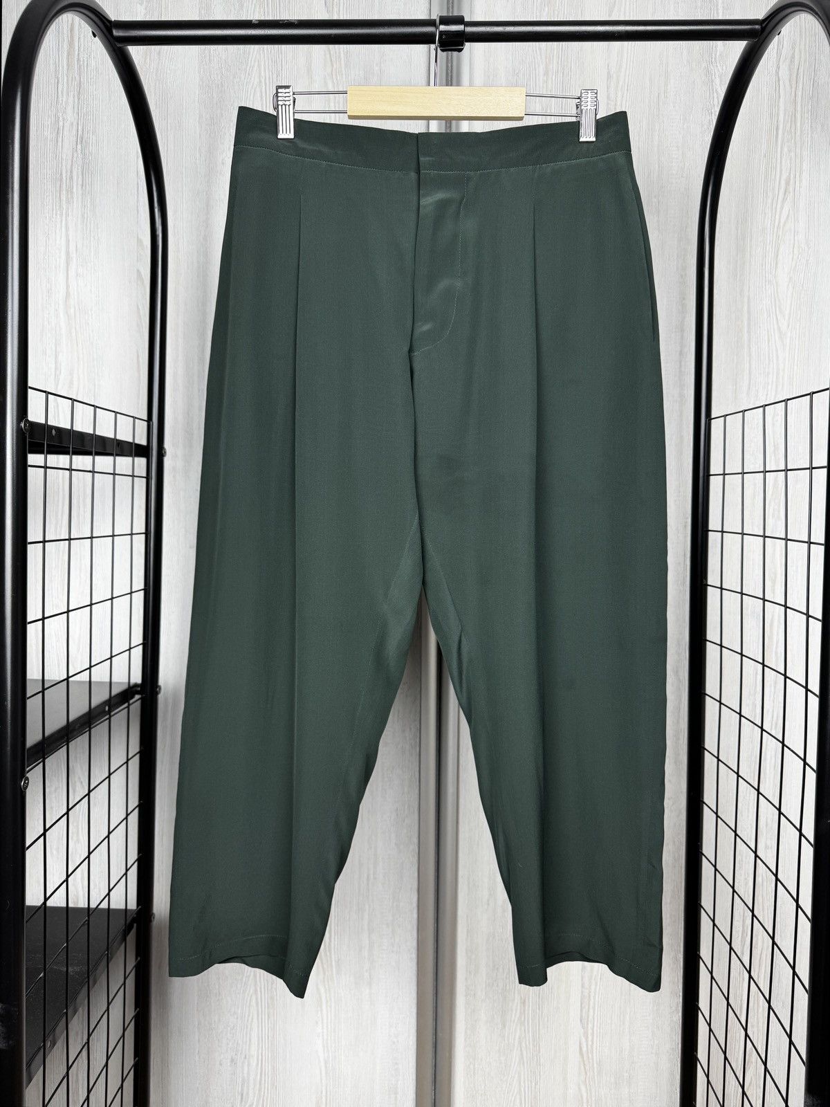 Marni Marni green 100% silk women’s pants size 40 Size 27" / US 4 / IT 40 - 2 Thumbnail