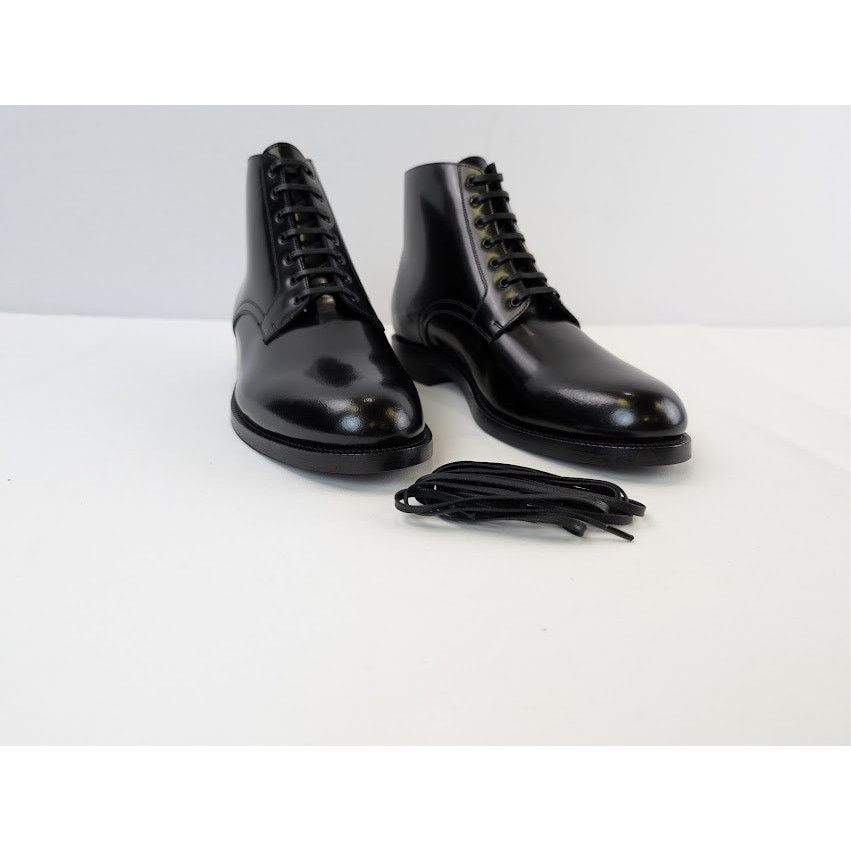 Celine o1rshd1 Leather Mid Top Shiny Classic Army Boots in Black Size US 7 / EU 40 - 5 Thumbnail