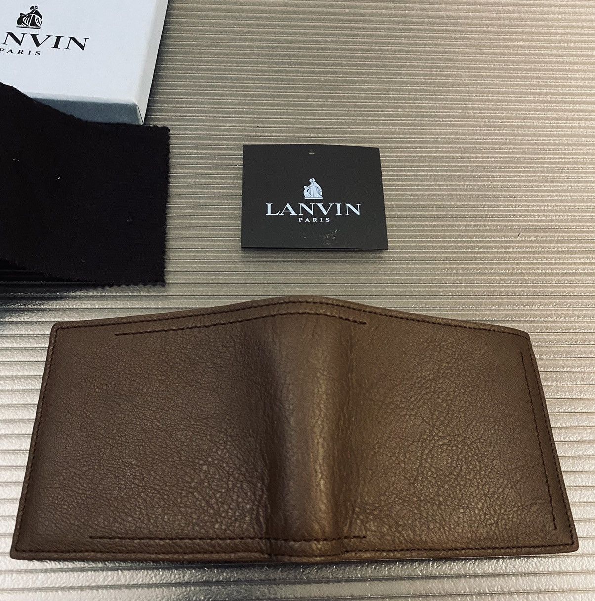 Lanvin Lanvin Paris taurillion leather contrast billfold wallet NEW Size ONE SIZE - 7 Thumbnail