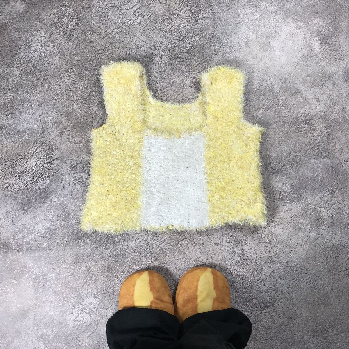 Vintage Vintage Y2K Oversized Mohair Tank Top Abstract Knit 90s L Size L / US 10 / IT 46 - 1 Thumbnail