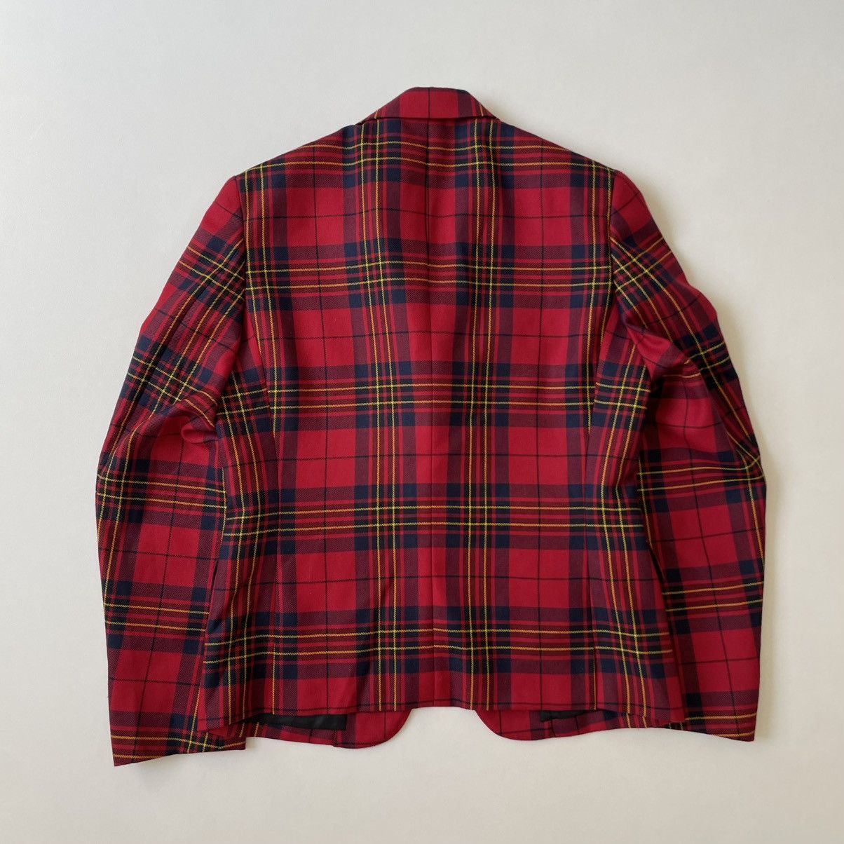 Comme des Garcons Homme Plus A/W 14 Oversized Lapel Tartan Wool Blazer Size 38R - 13 Thumbnail