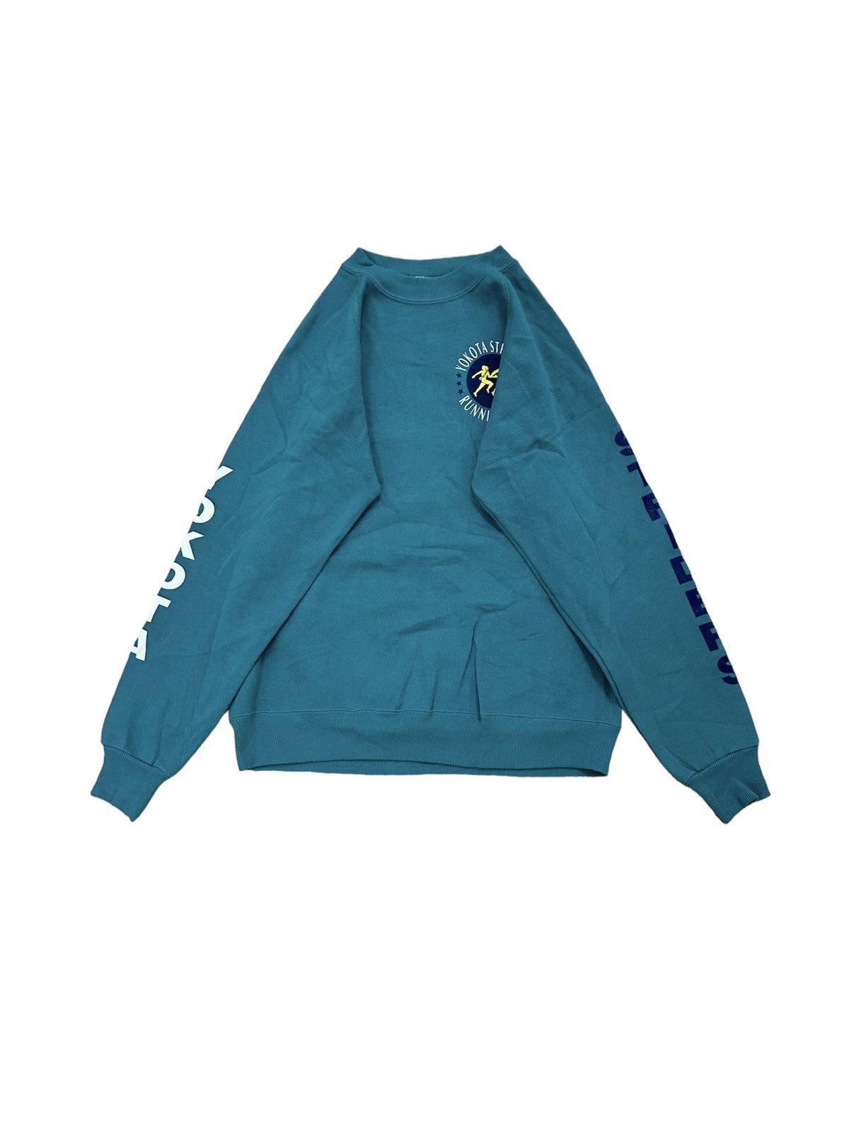 image of Made In USA x Vintage 1994 Yokota Striders Running Club Sweatshirt in Navy, Men's (Size Medium)