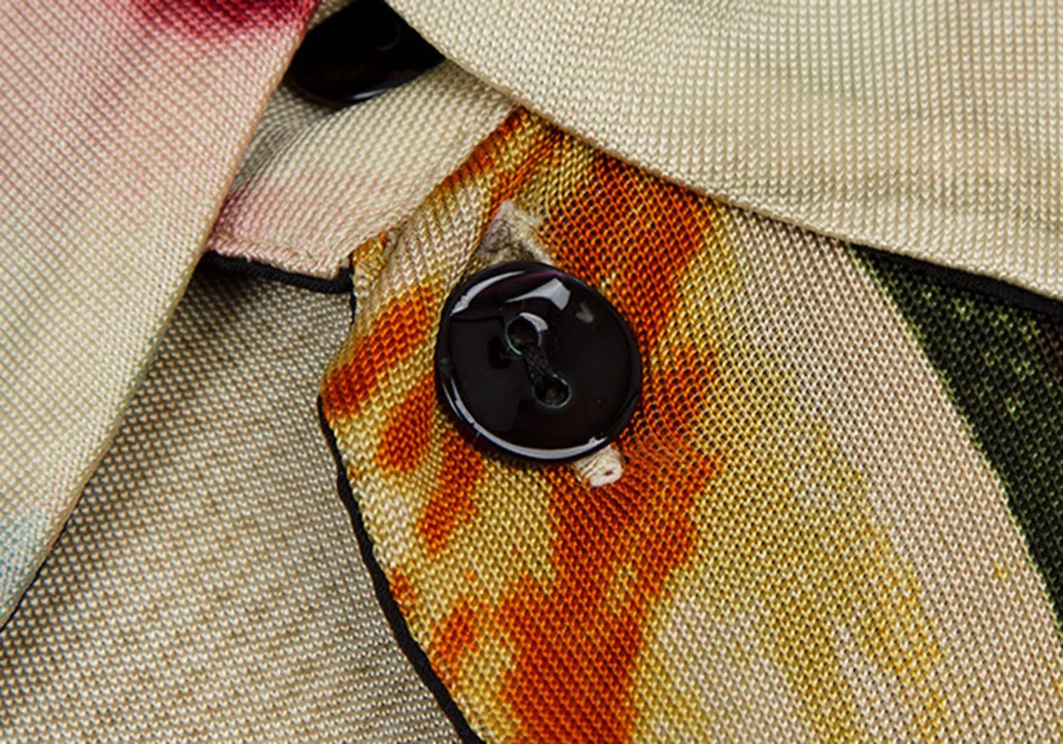 Jean Paul Gaultier Abstract Print Rayon Shirt in Multi Color, Size 46 Size US S / EU 44-46 / 1 - 4 Thumbnail