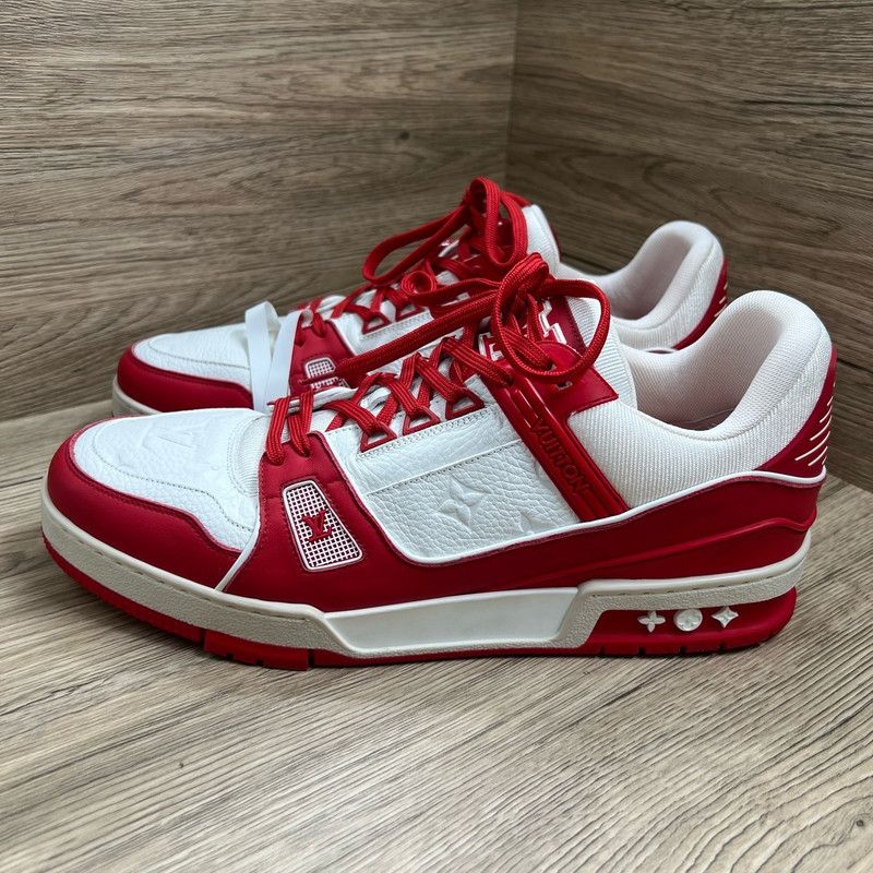 Louis Vuitton Louis Vuitton Red Trainer Sneakers for Men 0079 Size US 10.5 / EU 43-44 - 1 Thumbnail