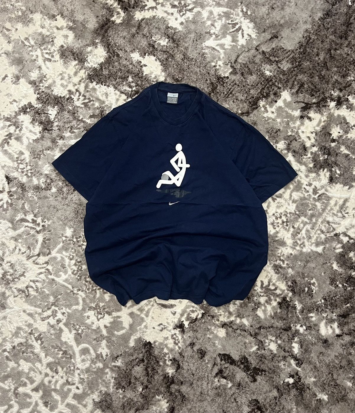 Nike × Vintage Vintage 90s Nike Swoosh logo Baggy t shirt Size US L / EU 52-54 / 3 - 1 Thumbnail