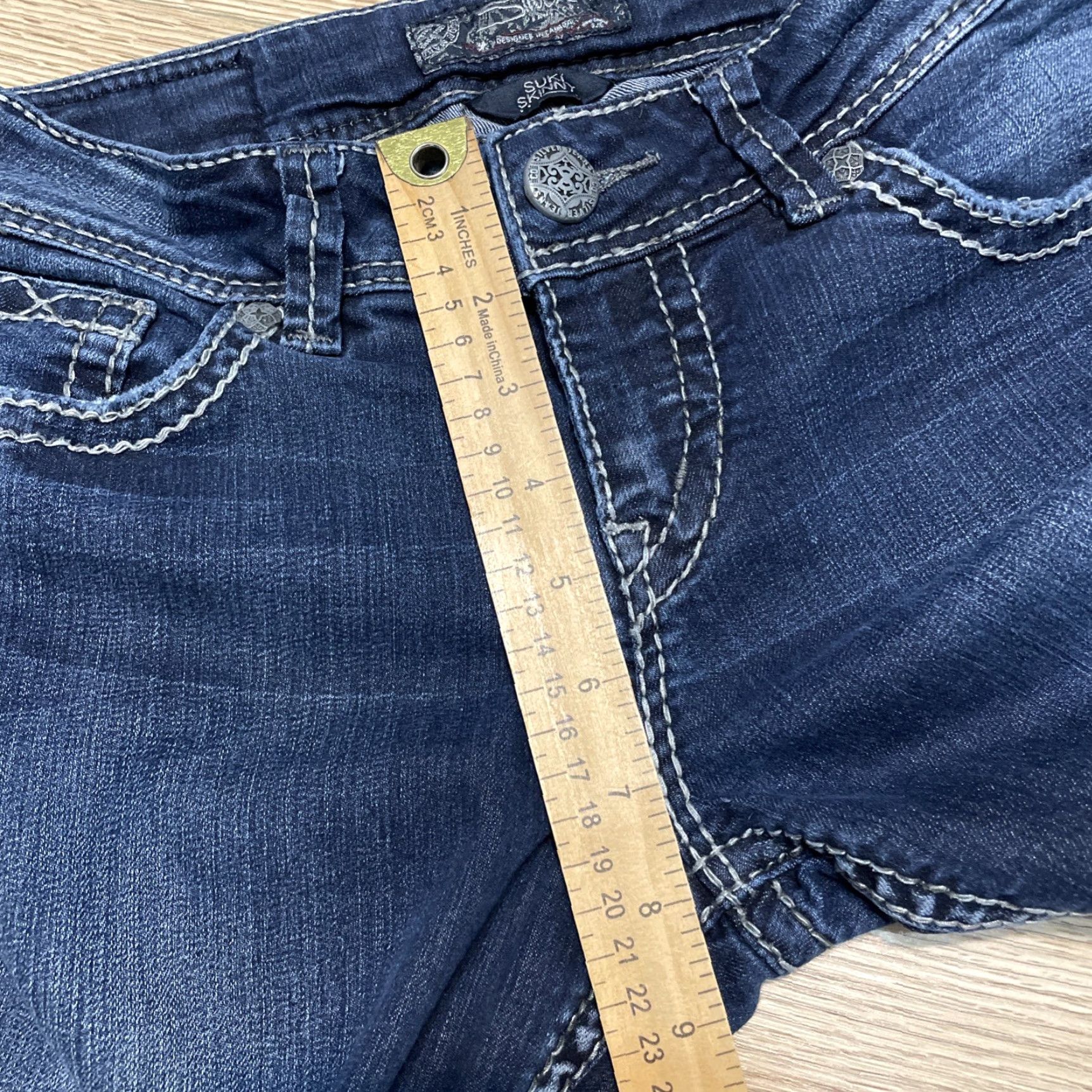 Vintage Silver Jeans Suki Mid Rise Super Skinny Jeans Women's Size 26x31 Dark Wash Stretch Size 26" / US 2 / IT 38 - 6 Thumbnail