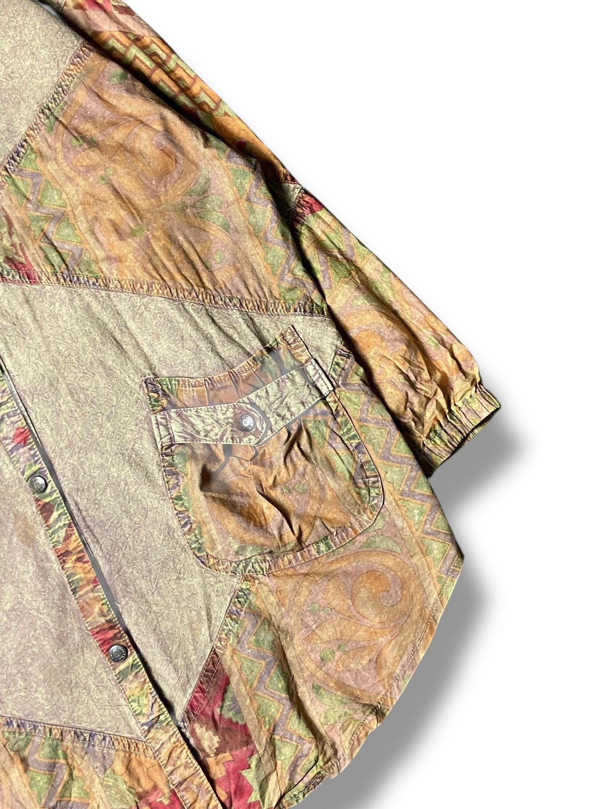 Japanese Brand Olympic Seoul Unique Patchwork Abstract Shirt Jacket (163) Size US M / EU 48-50 / 2 - 3 Thumbnail