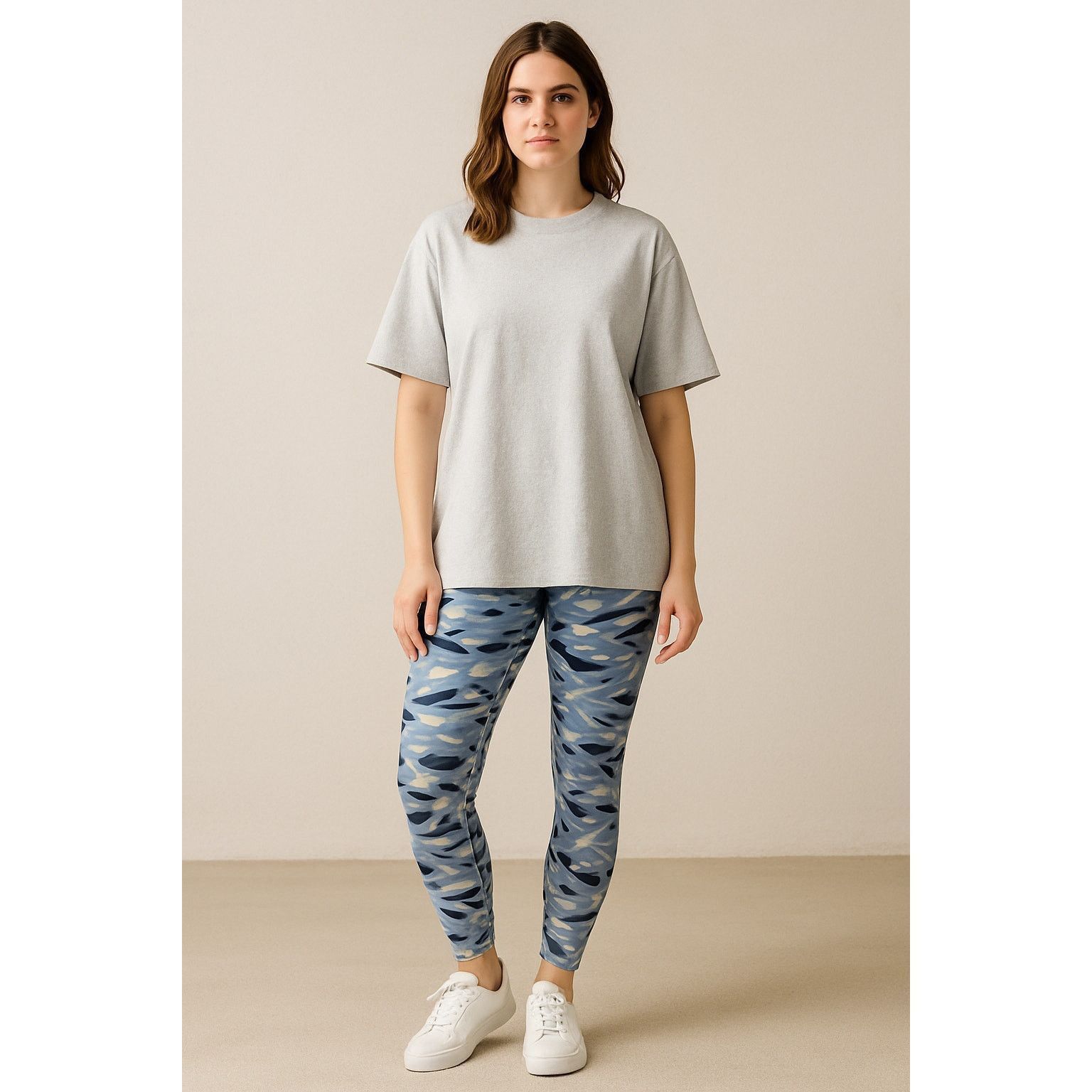 Other LuLaRoe Abstract Print Blue Gray Leggings Women’s Size 41" - 1 Thumbnail