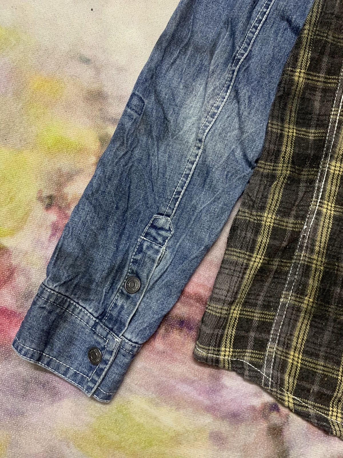 In The Attic In the Attic Hybrid Flannel Washed Denim Dirty Design Size US M / EU 48-50 / 2 - 10 Thumbnail
