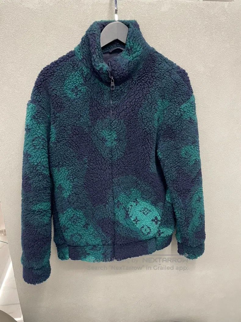 Louis Vuitton Louis Vuitton Green Louis Vuitton printed teddy jacket Size US S / EU 44-46 / 1 - 1 Thumbnail