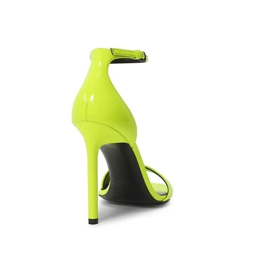 Saint Laurent Paris Amber Ankle-Strap Sandals in Neon Leather US 10 / EU 40 NEW Size US 10 / IT 40 - 3 Thumbnail