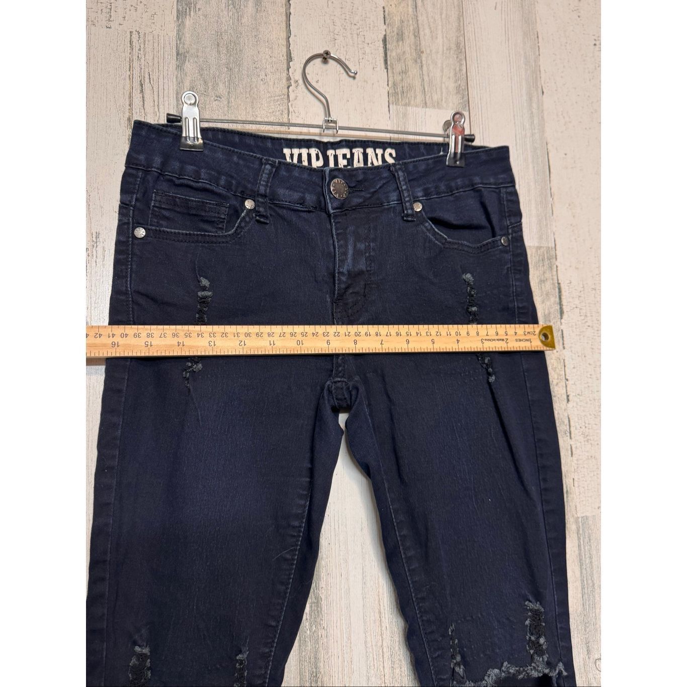 Other VIP Jeans Black Distressed Skinny Jeans Women’s Size 7 Size 28" / US 6 / IT 42 - 7 Thumbnail