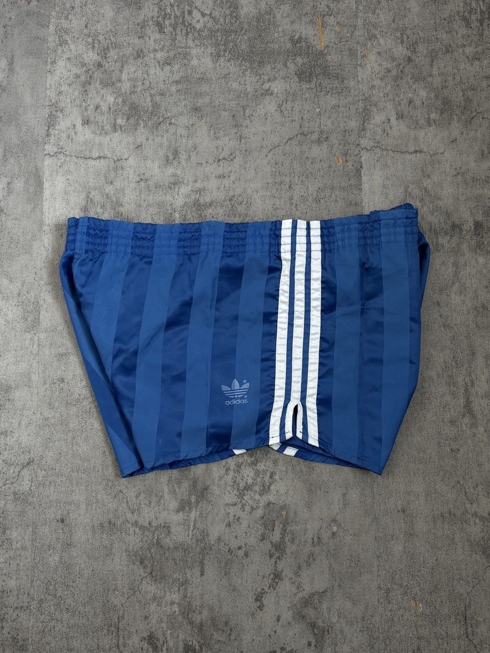 Adidas Vintage 1980's Adidas West Germany Striped Nylon Shorts Blue Size US 36 / EU 52 - 8 Thumbnail