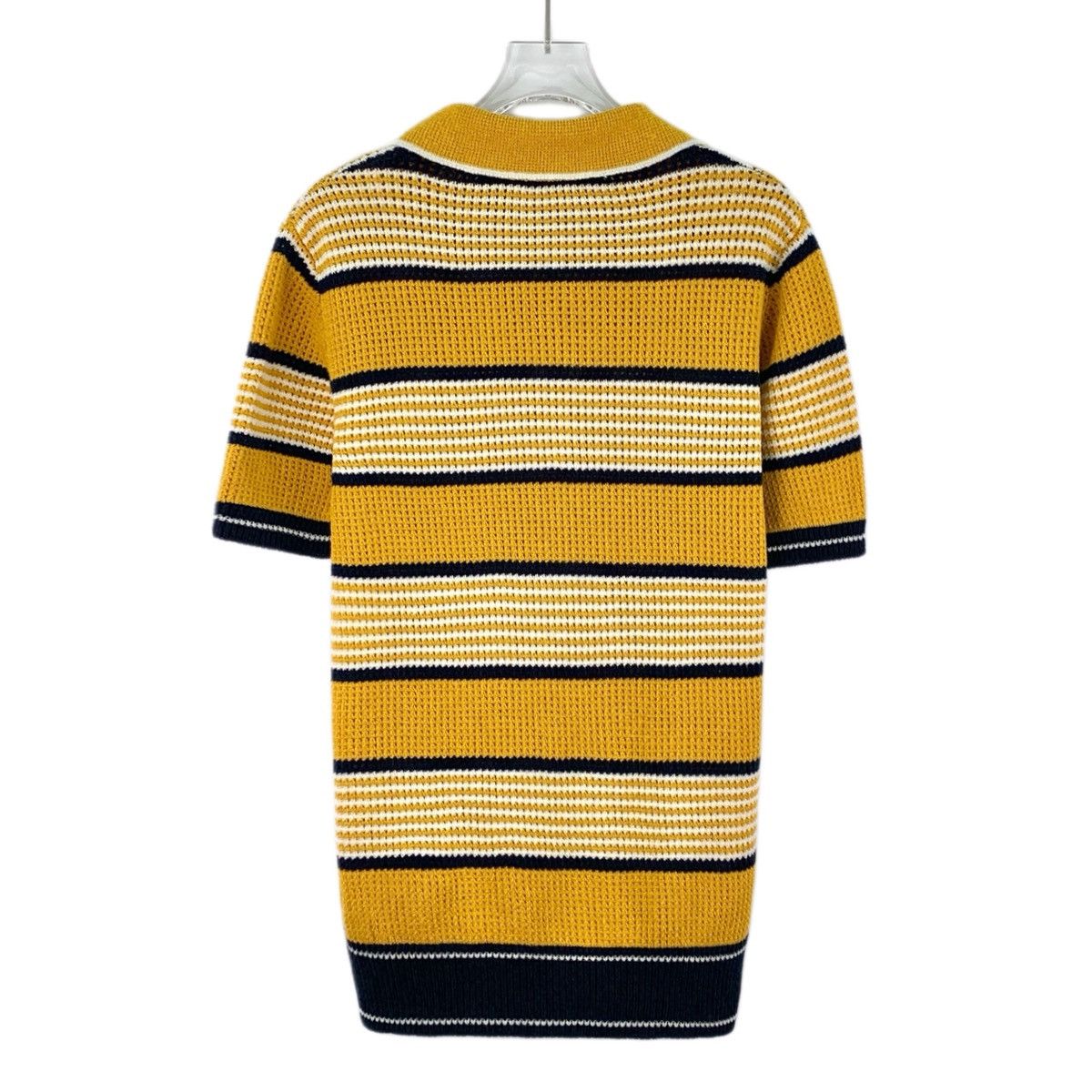 Valentino Valentino Stripe Linen Short Sleeve Knit Polo Shirt K26WX Size XS / US 0-2 / IT 36-38 - 2 Thumbnail