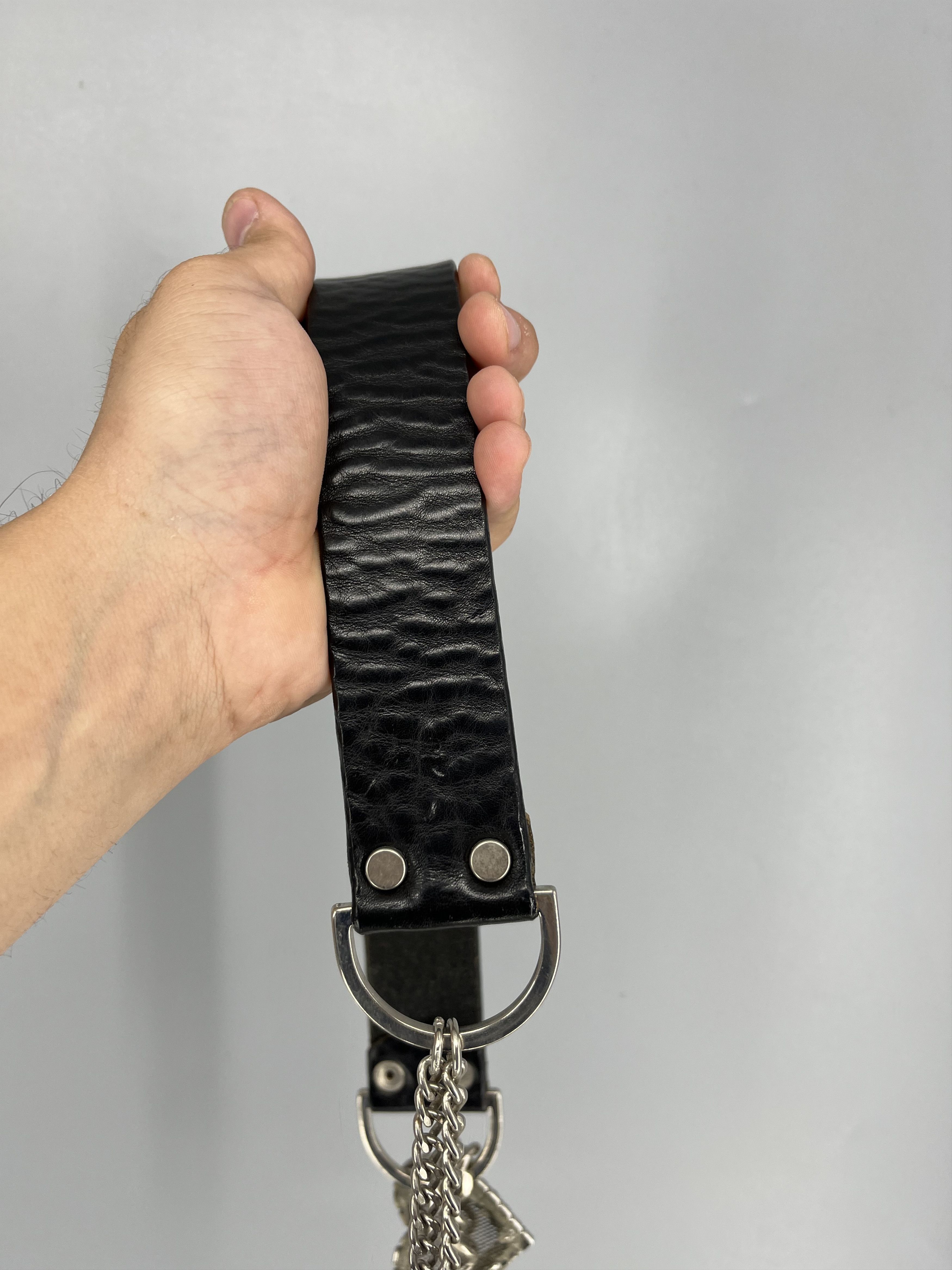 Iceberg ICEBERG Leather Belt with Chain & Pink Heart Charm Size ONE SIZE - 7 Thumbnail