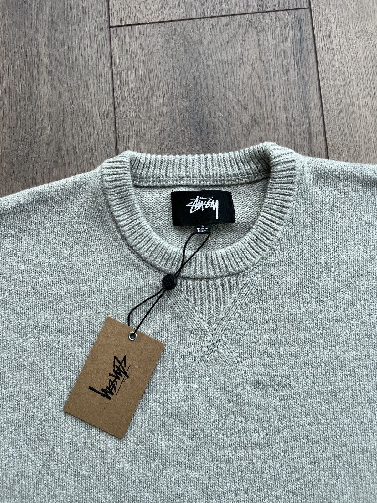 Stussy Stussy Handwritten Sweater Heather Grey Large Size US L / EU 52-54 / 3 - 3 Thumbnail