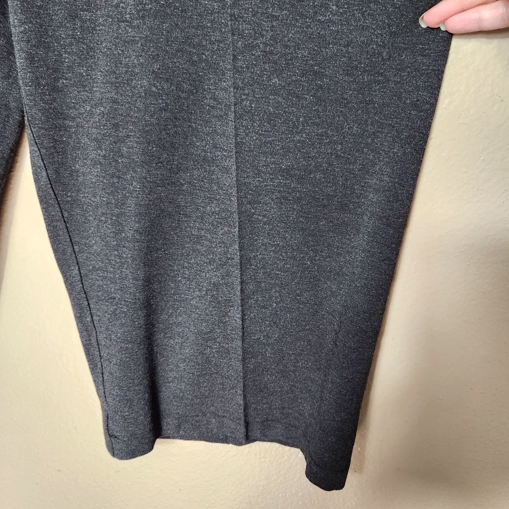 Eileen Fisher Eileen Fisher Charcoal Gray Viscose/Spandex Wide Leg Crop Pants L Women Cropped Wide-Leg Size 36" / US 14 / IT 50 - 2 Thumbnail