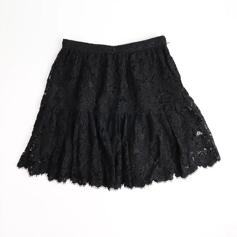 Yves Saint Laurent YSL Black Lace Short Skirt in XS Size 0089 Size 23" - 1 Thumbnail