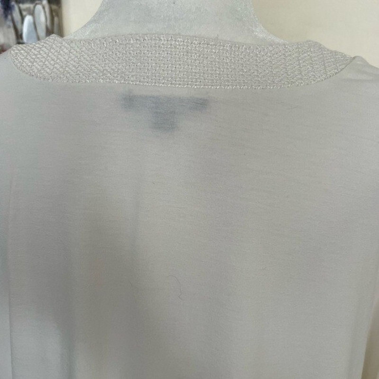 Adrianna Papell Adrianna Papell 3/4 sleeve Top Embroidery Ivory tuni Size 2X Size XXL / US 16-18 / IT 52-54 - 5 Thumbnail