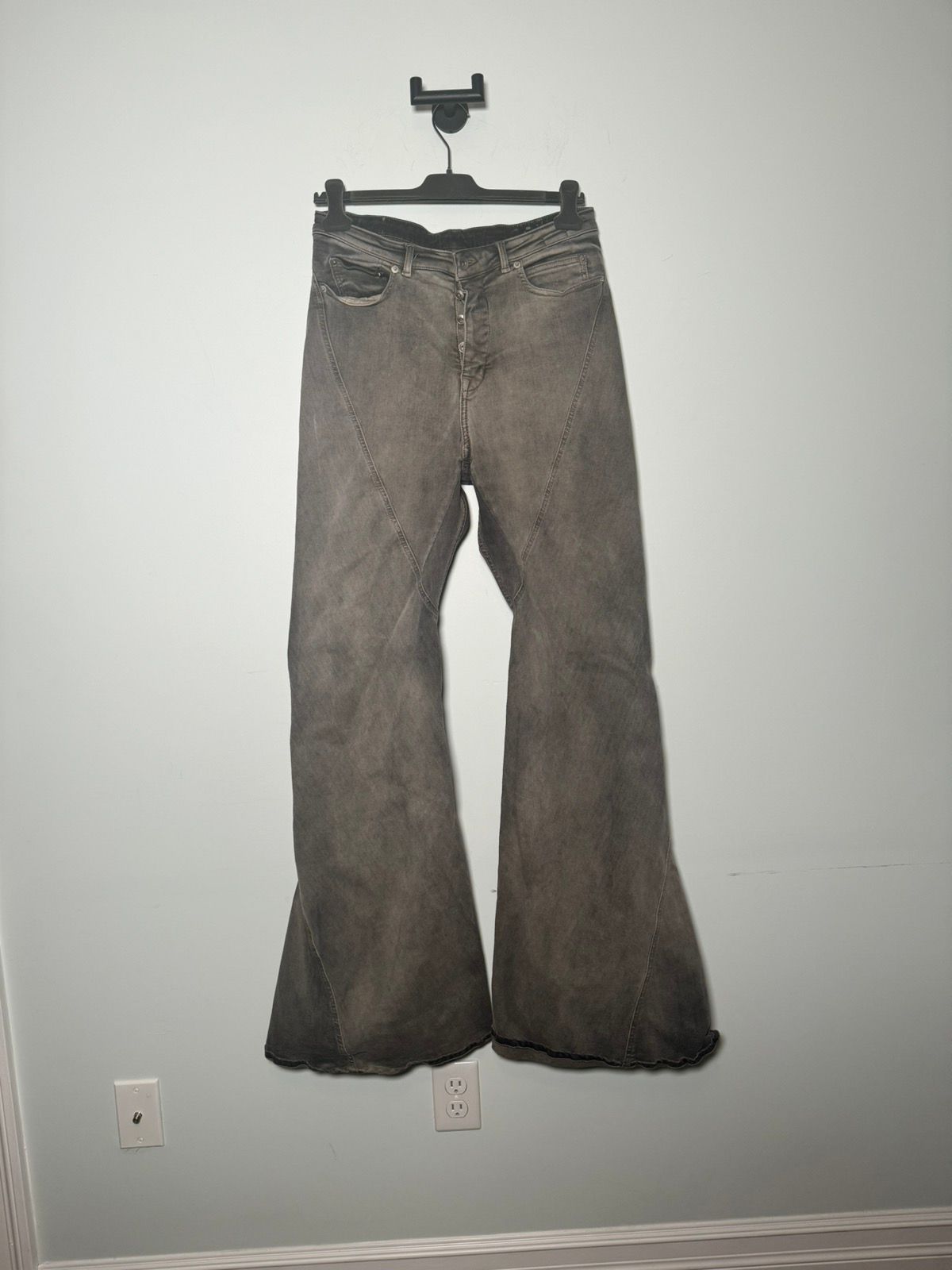 Pre-owned Rick Owens X Rick Owens Drkshdw Bolan Bootcut Jean Mineral Pearl In Grey Pearl