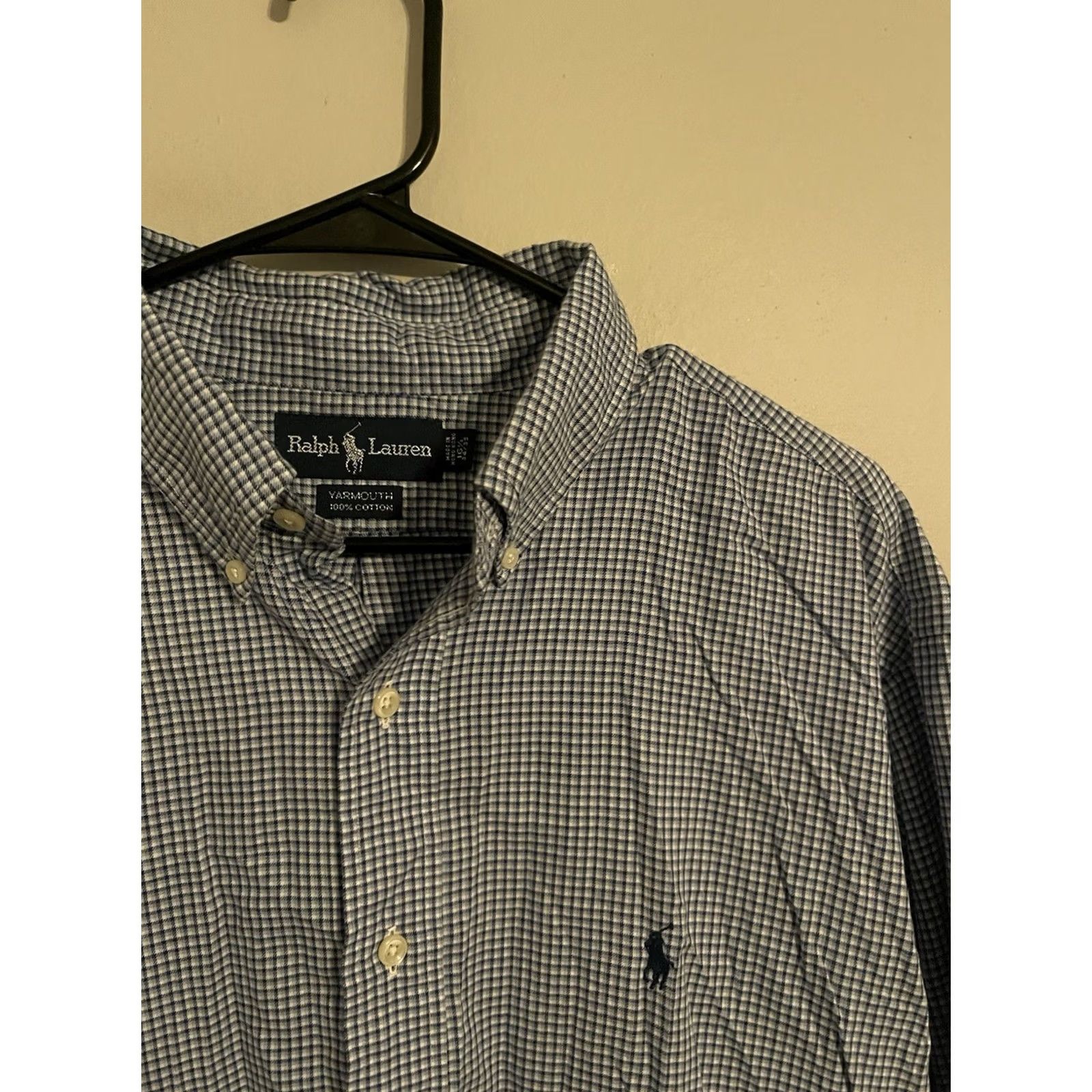 Polo Ralph Lauren Polo Ralph Lauren Blue Check Button Up Dress Shirt Men's 16.5 34/35 Yarmouth Size 46R - 2 Thumbnail