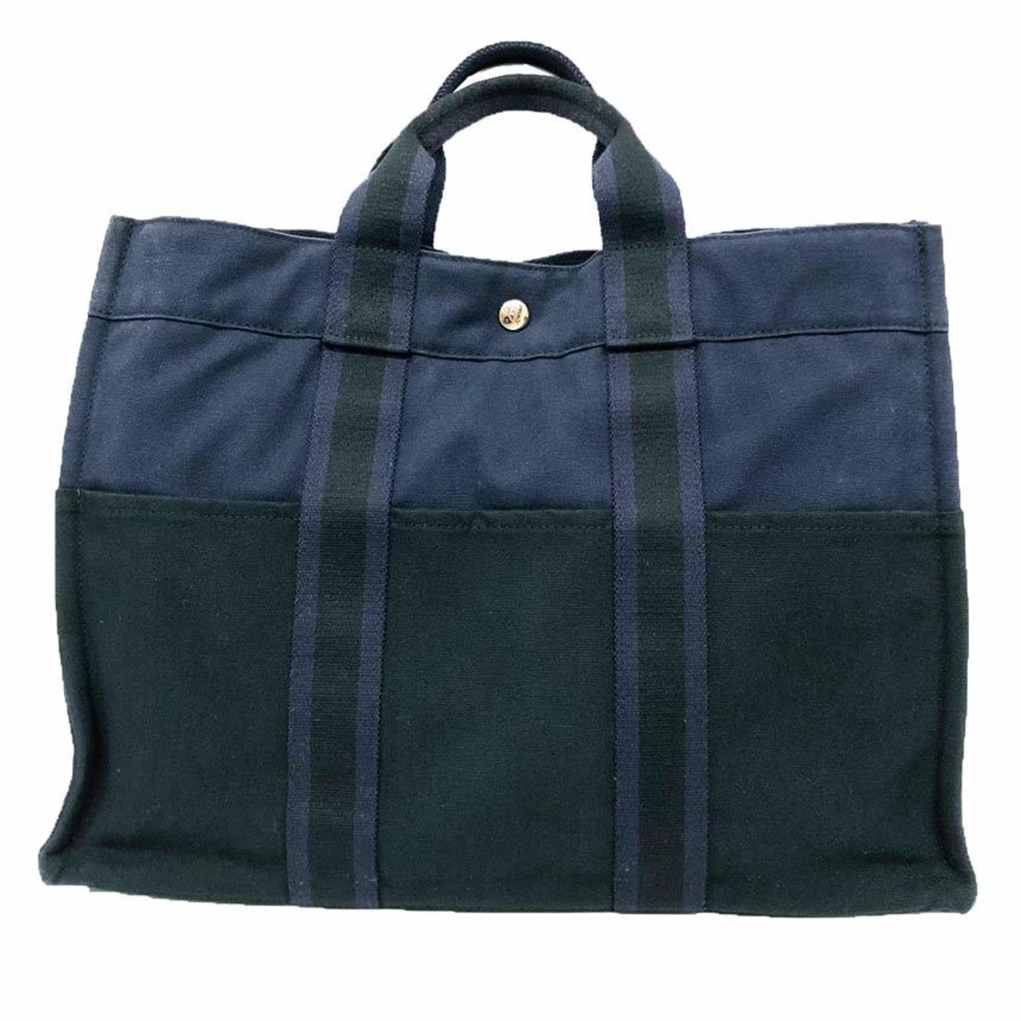 Hermes HERMES Foul Tou MM Tote Bag, Hand Tote, Navy x Black Size ONE SIZE - 1 Thumbnail