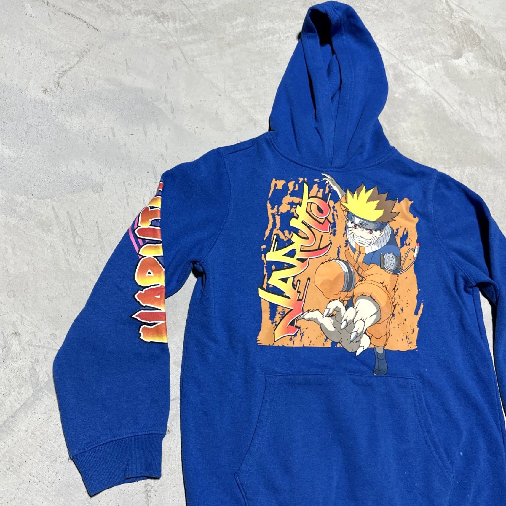 Vintage VINTAGE Naruto Hoodie Sweatshirt Pullover Hooded Graphic Print Blue L Teens Men/Women? Size US L / EU 52-54 / 3 - 2 Thumbnail