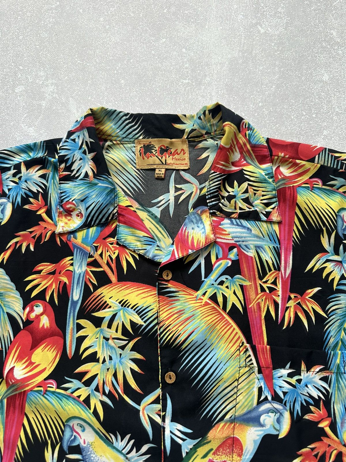 Designer in gear hawaiian shirt mens XL Parrots Size US XL / EU 56 / 4 - 4 Thumbnail