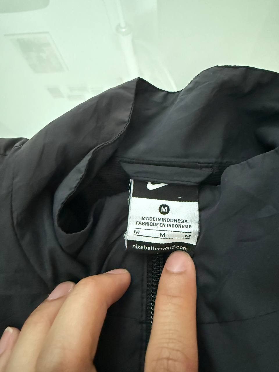 Nike Vintage Nike Black Grey Windbreaker/Jacket Size: Tagged M Size M / US 6-8 / IT 42-44 - 3 Thumbnail