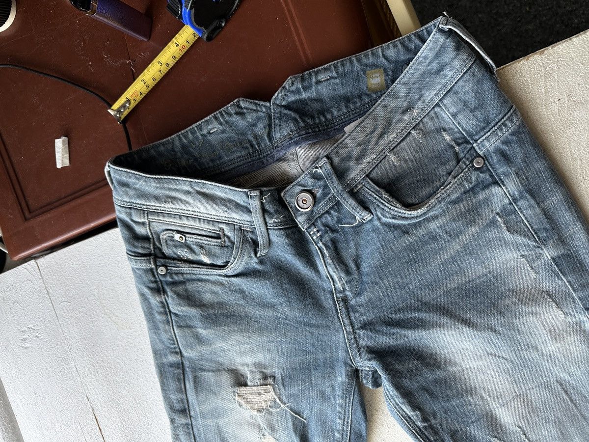 G-Star VNTG🚨G STAR RAW Jeans Washed Distressed Denim y2k Size 25" / US 0 / IT 36 - 2 Thumbnail