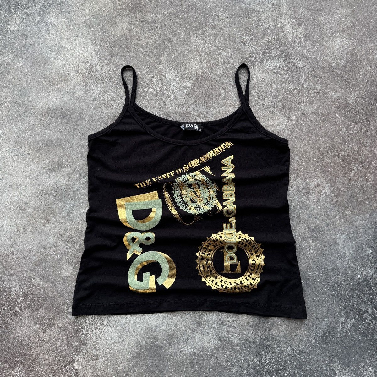 Dolce & Gabbana Vintage D&G Dolce&Gabbana Tank Top Y2K Blue Denim