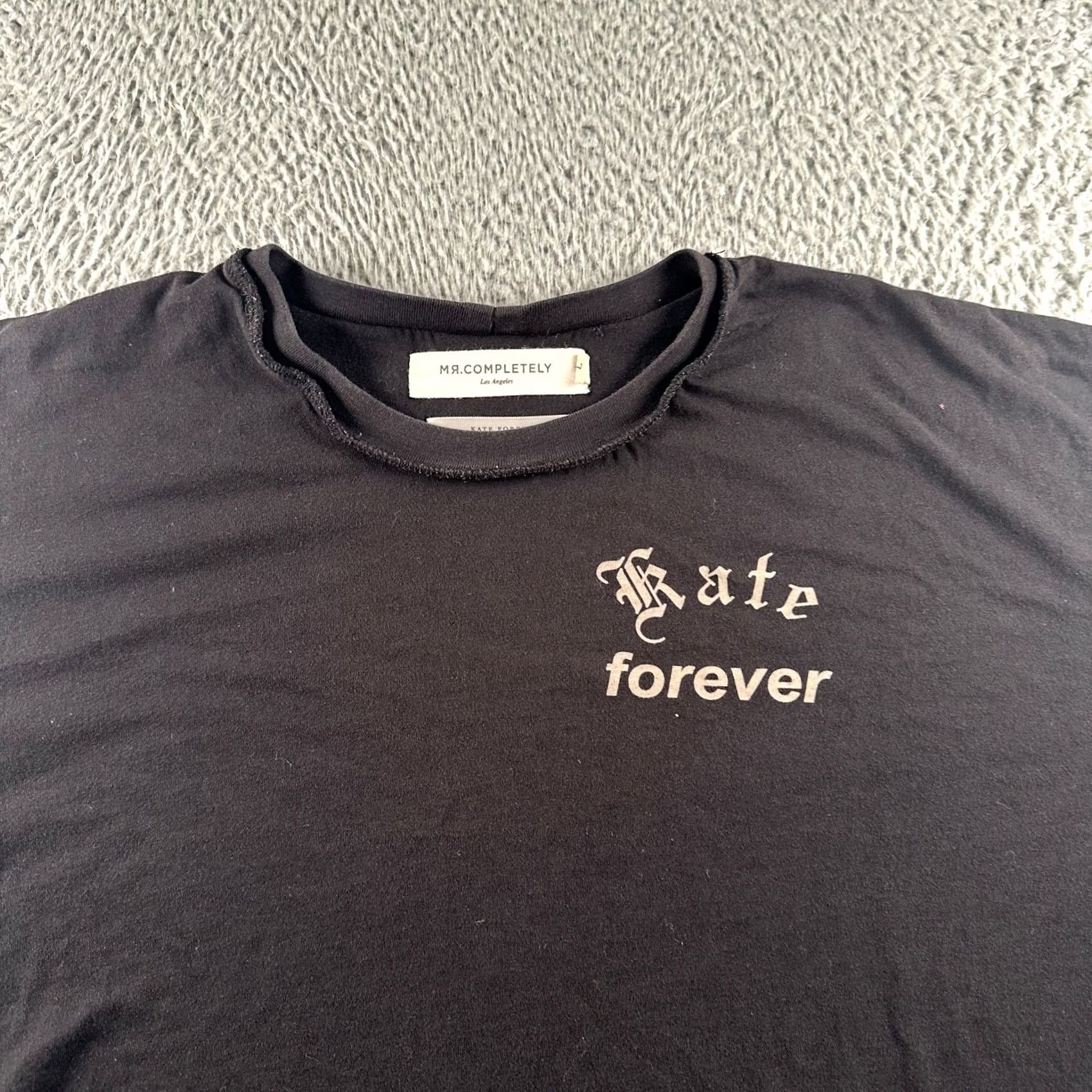 Vintage MR.COMPLETELY x Kate ForeverShirt Mens L Black Front Graphic Cotton Tee Back Size US L / EU 52-54 / 3 - 2 Thumbnail
