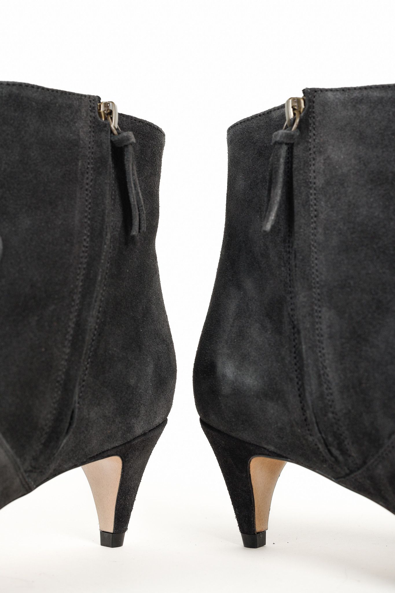 Isabel Marant Isabel Marant Derst Faded Black Velvet Suede Zip Ankle Boots Size US 8.5 / IT 38.5 - 12 Thumbnail