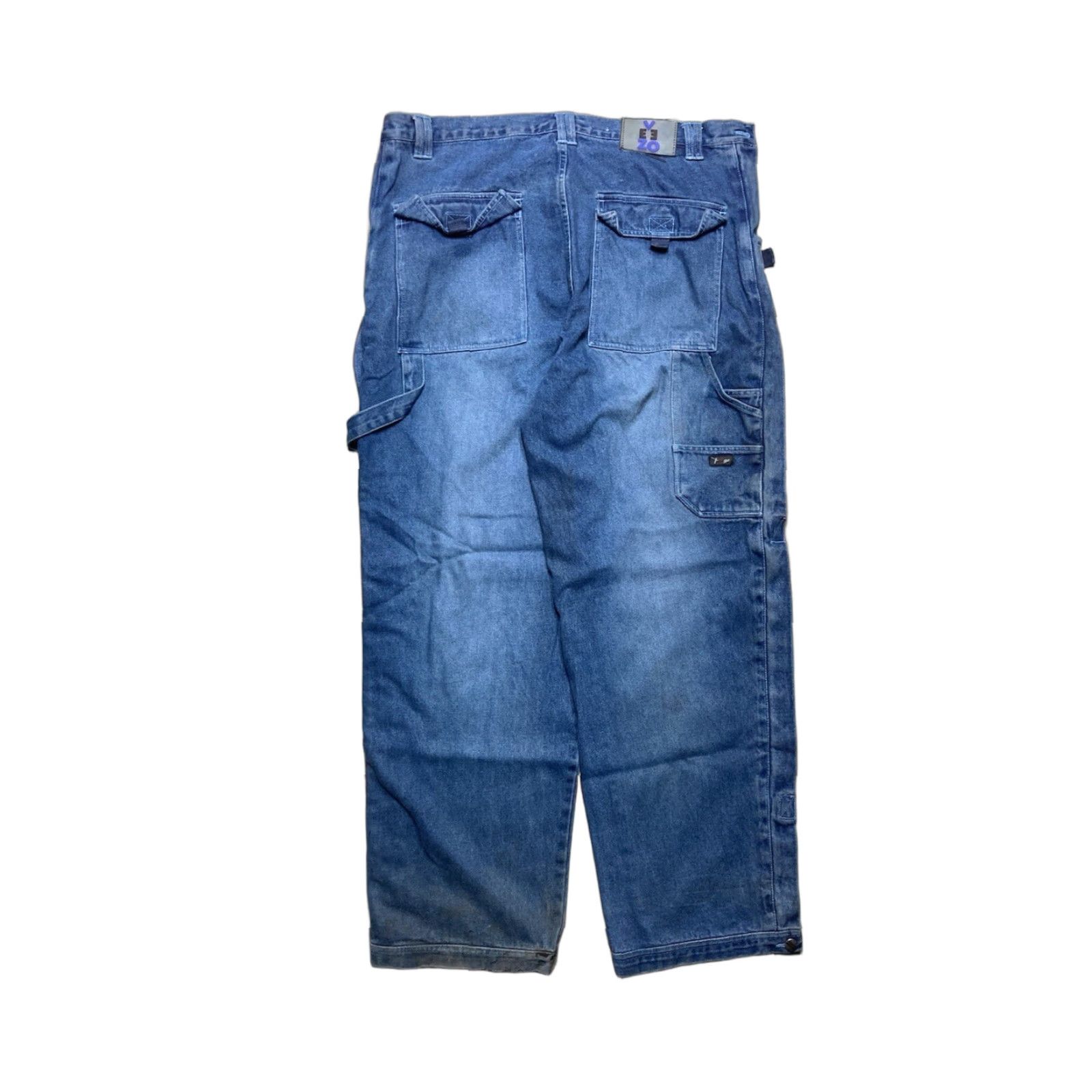 JNCO VINTAGE Jeans Men's 38x32 Blue Wide-Leg Hip Hop JNCO Style Baggy Carpenter Skater 90s 2000s Era Jeans with Zippers Side Size US 38 / EU 54 - 1 Thumbnail